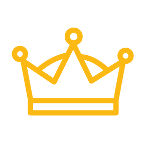 Yellow outline of a crown